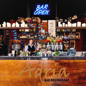 Adria Bar Restaurant beautifully captures the essence of the Adriatic Coast in the heart of Sydney's' Cockle Bay Promenade. Adria Bar Restaurant beautifully captures the essence of the Adriatic Coast in the heart of Sydney's' Cockle Bay Promenade.