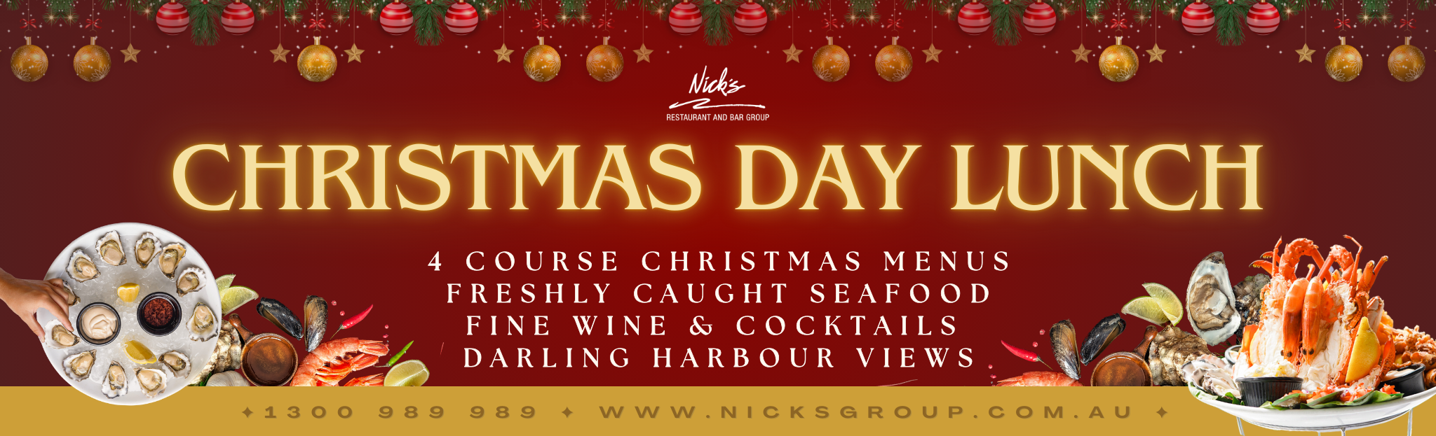 Nick's Restaurant & Bar Group Christmas Day Lunch 2025